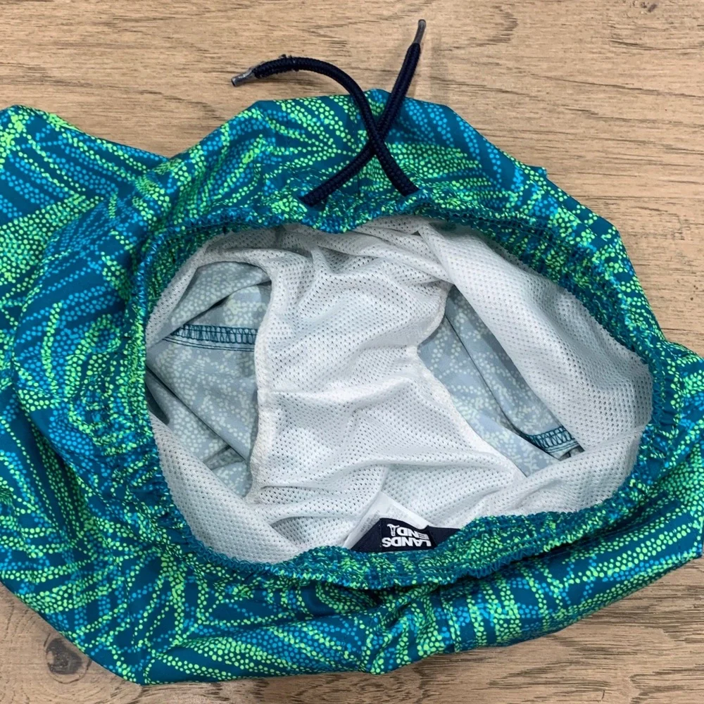 Lands' End Boys Stretch Hydroliner Sport Swim Trunks Size Medium